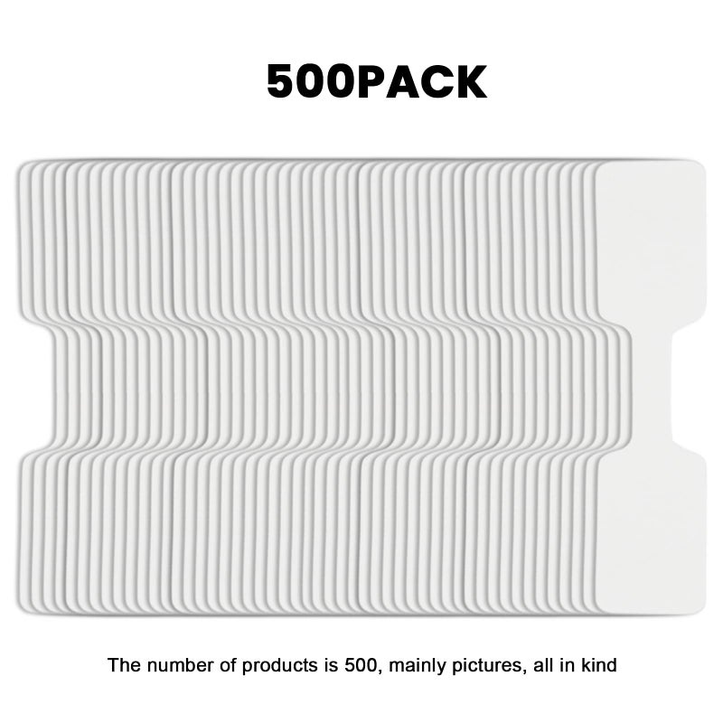 Setaria Viridis 500-Pcs Blank Square Adhesive Jewelry Price Tags - White Ring Stickers for Display, Craft Shows & Boutique Packaging - Removable Residue-Free Labelsfor Necklace, Ring, Earring Displays - Image 5